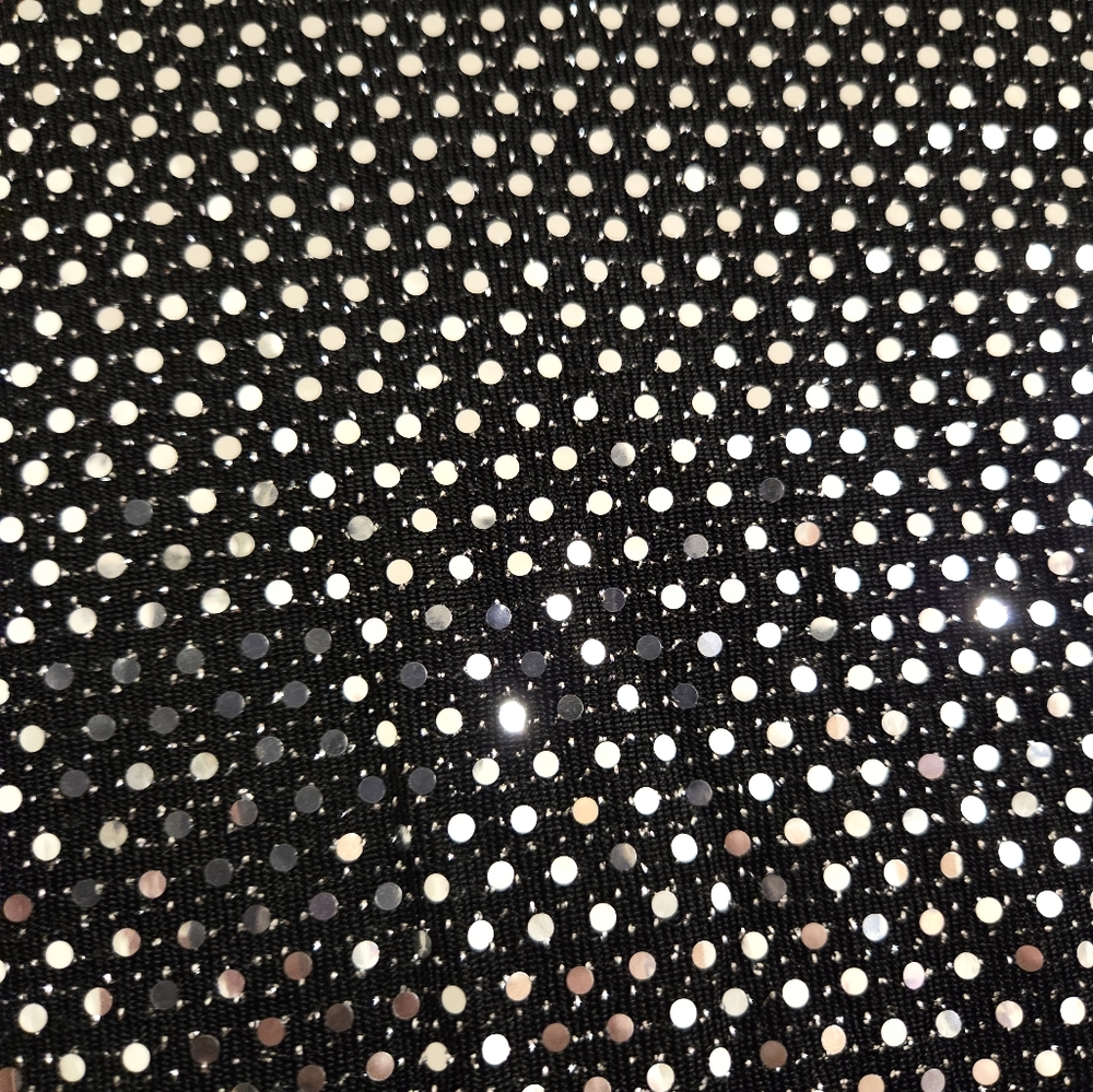 Alexa B Nites Faux Wrap Dress Black Sequin disco ball size 14W NWT - Picture 8 of 11